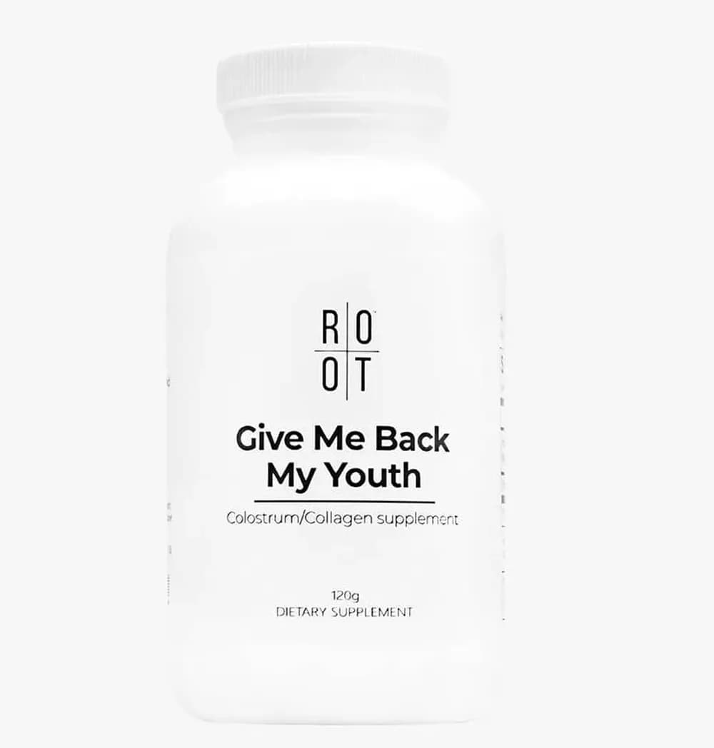 ROOT Give Me Back My Youth collagen and colostrum powder