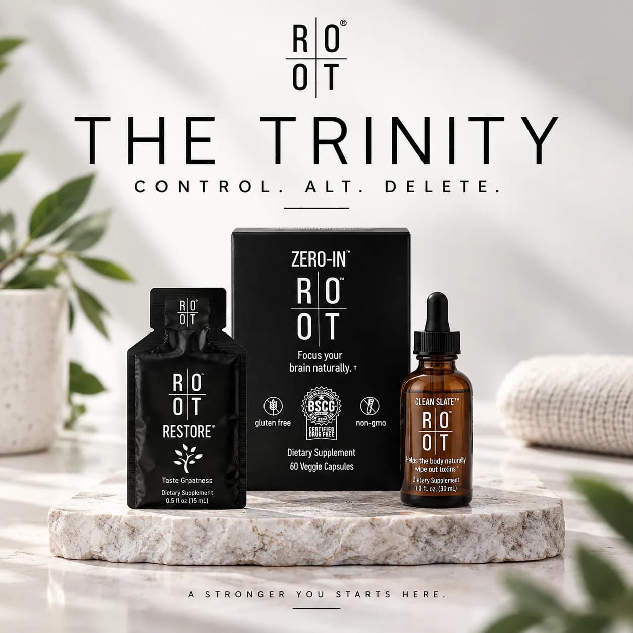 Clean Slate, Zero-In ve Restore'dan oluşan ROOT Trinity Pack